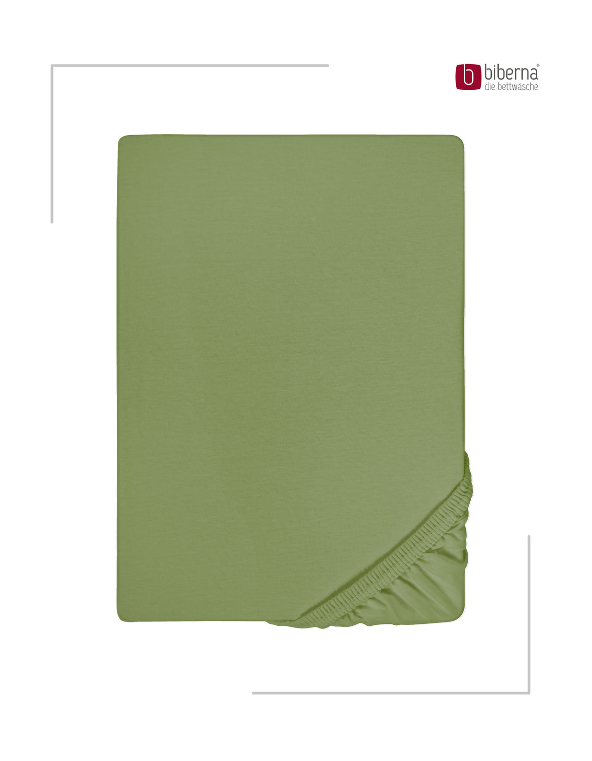biberna Jersey-Elastic Spannbetttuch – Fichte, Produktansicht