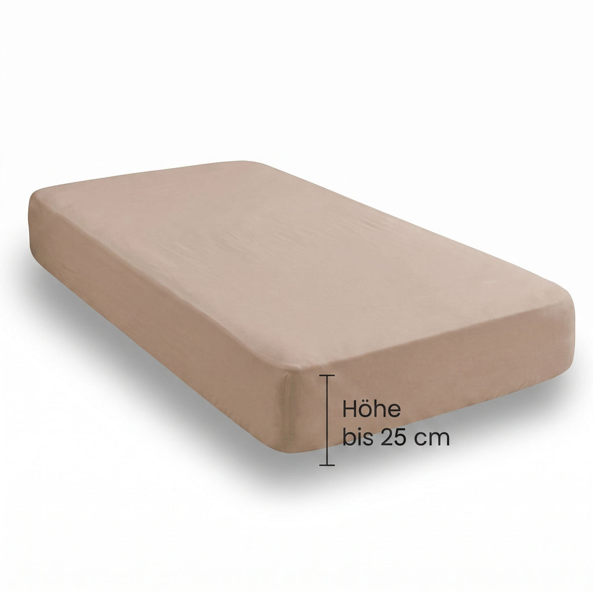 biberna Jersey-Elastic Spannbetttuch – Steghöhe
