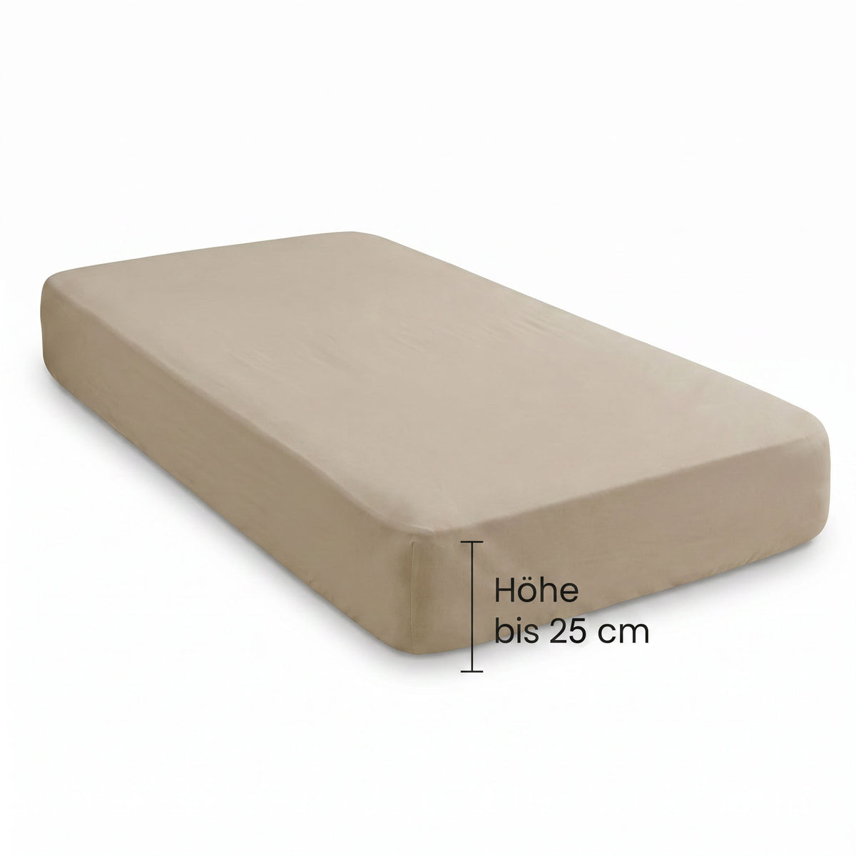 biberna Jersey-Elastic Spannbetttuch – Steghöhe