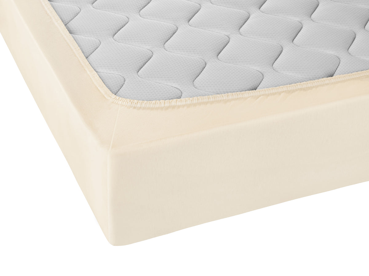 biberna Jersey-Elastic Spannbetttuch – Detailaufnahme