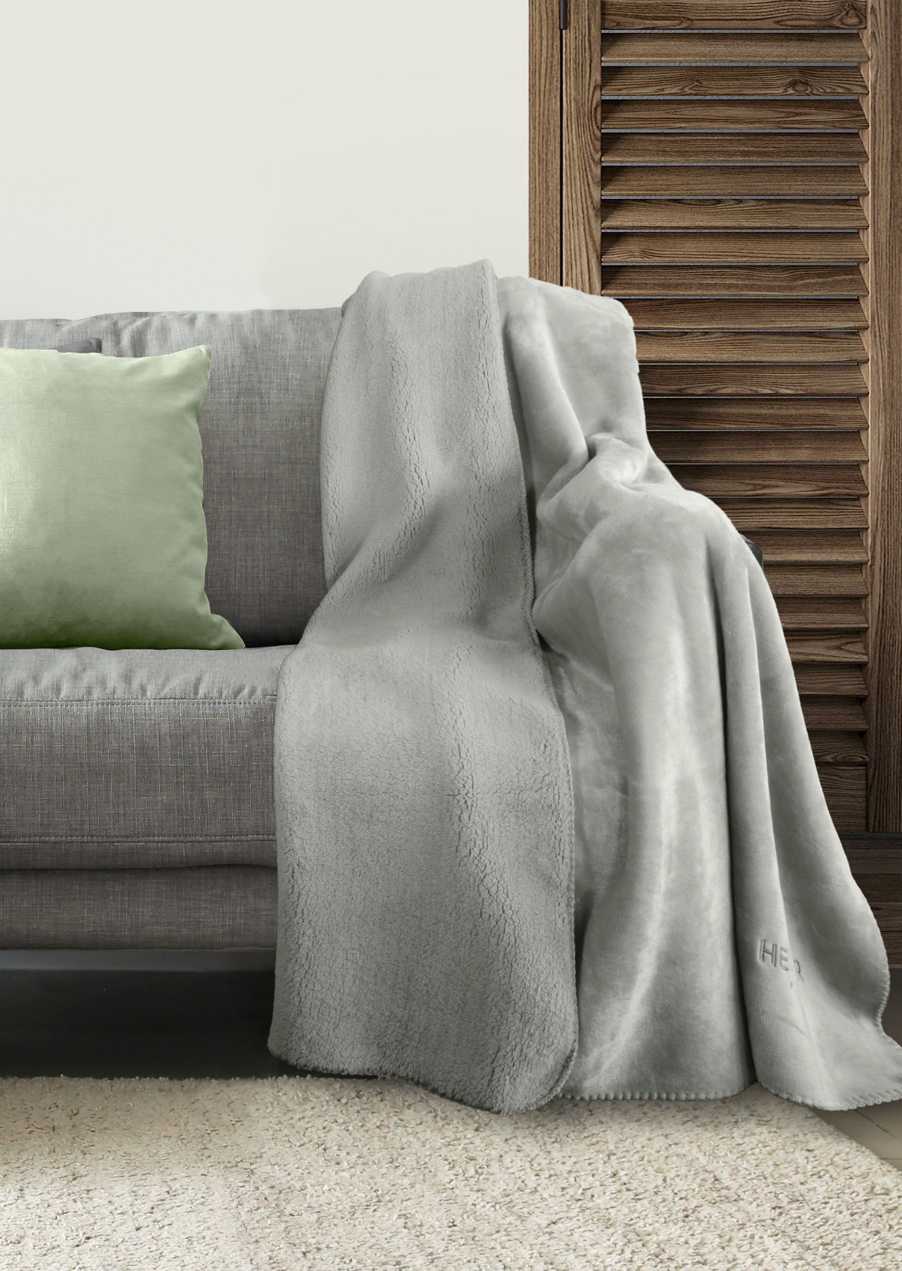 Hechter Paris Teddyfleece Wohndecke – Sherpa Qualität – weiche Bettwäsche