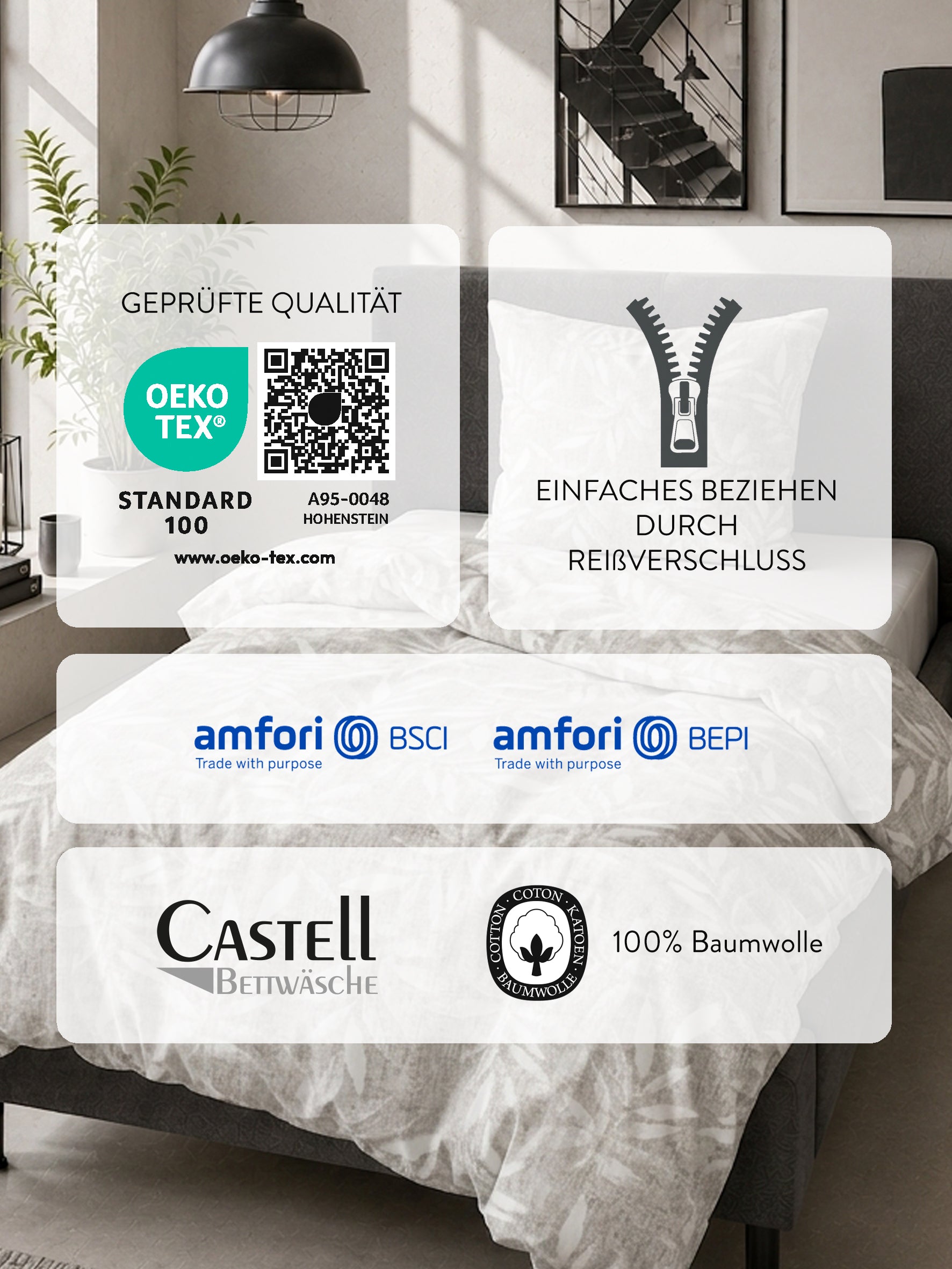 Castell Feinbiber Bettwäsche Basalt – Produktdetail