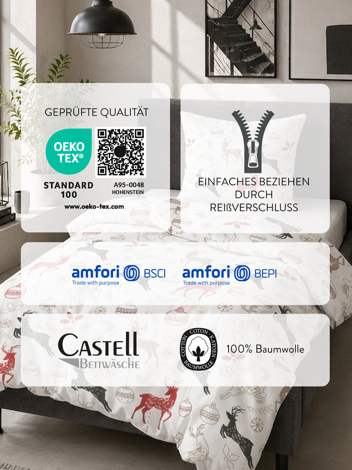 Castell Feinbiber Bettwäsche Weiss – Produktdetail