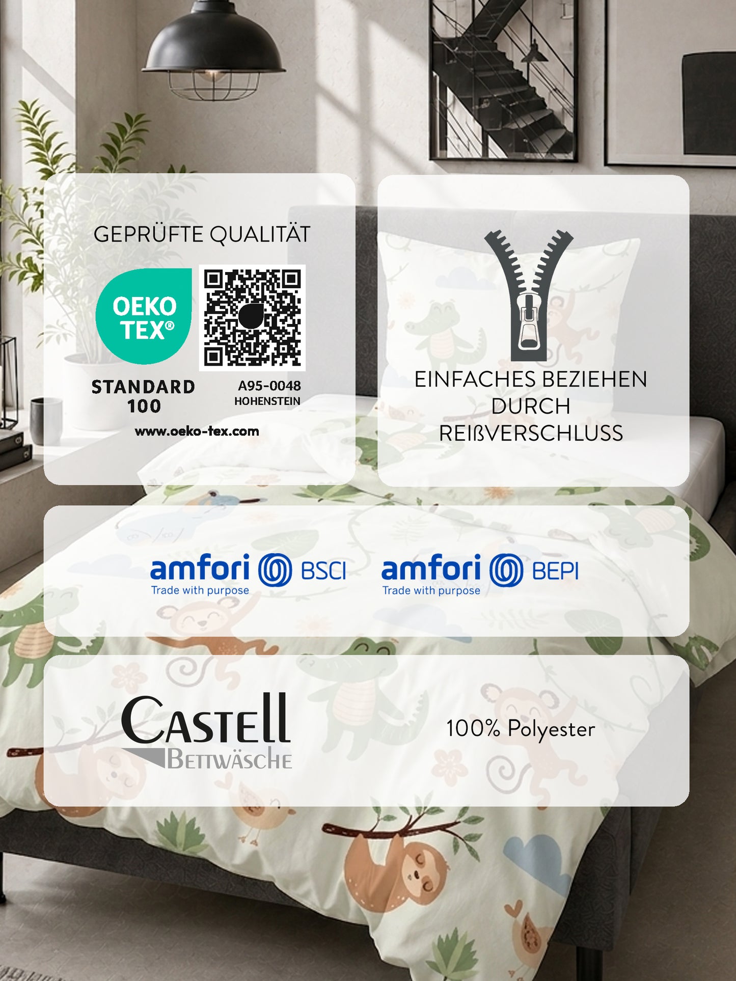 Castell Polar-Fleece Bettwäsche Perlmutt – Produktdetail