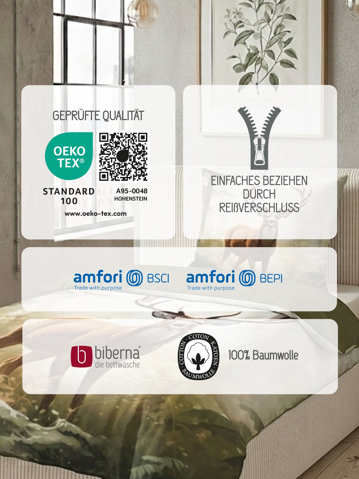 biberna Feinbiber Bettwäsche Fichte – Produktdetail