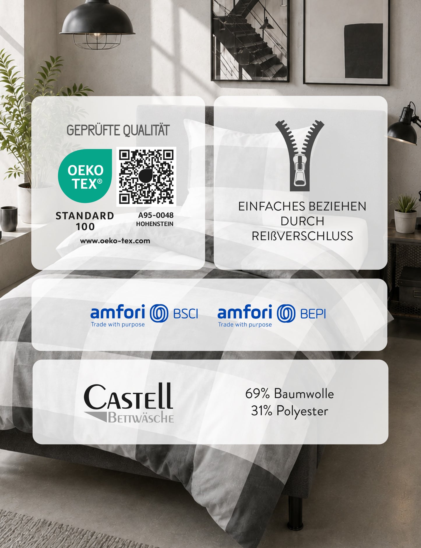 Castell Polycotton Biber Grau – Produktdetail