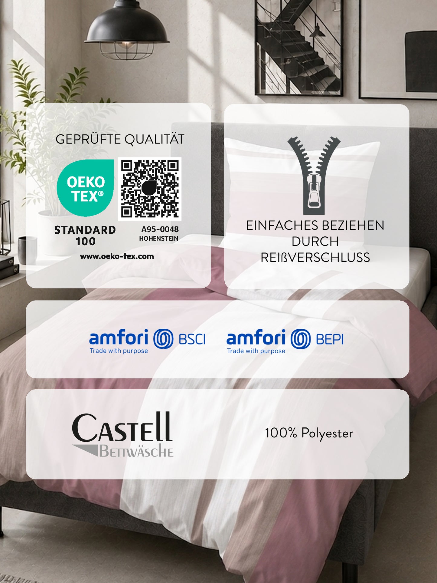 Castell Thermo-Fleece Bettwäsche Altrosa – Produktdetail