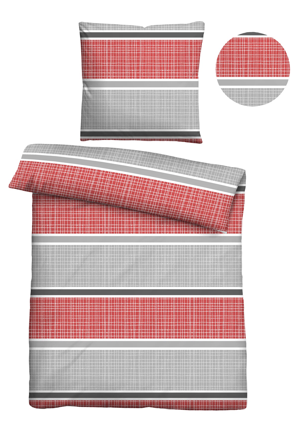 Castell Thermo-Fleece Bettwäsche Rubin – Stoffmuster Fleece