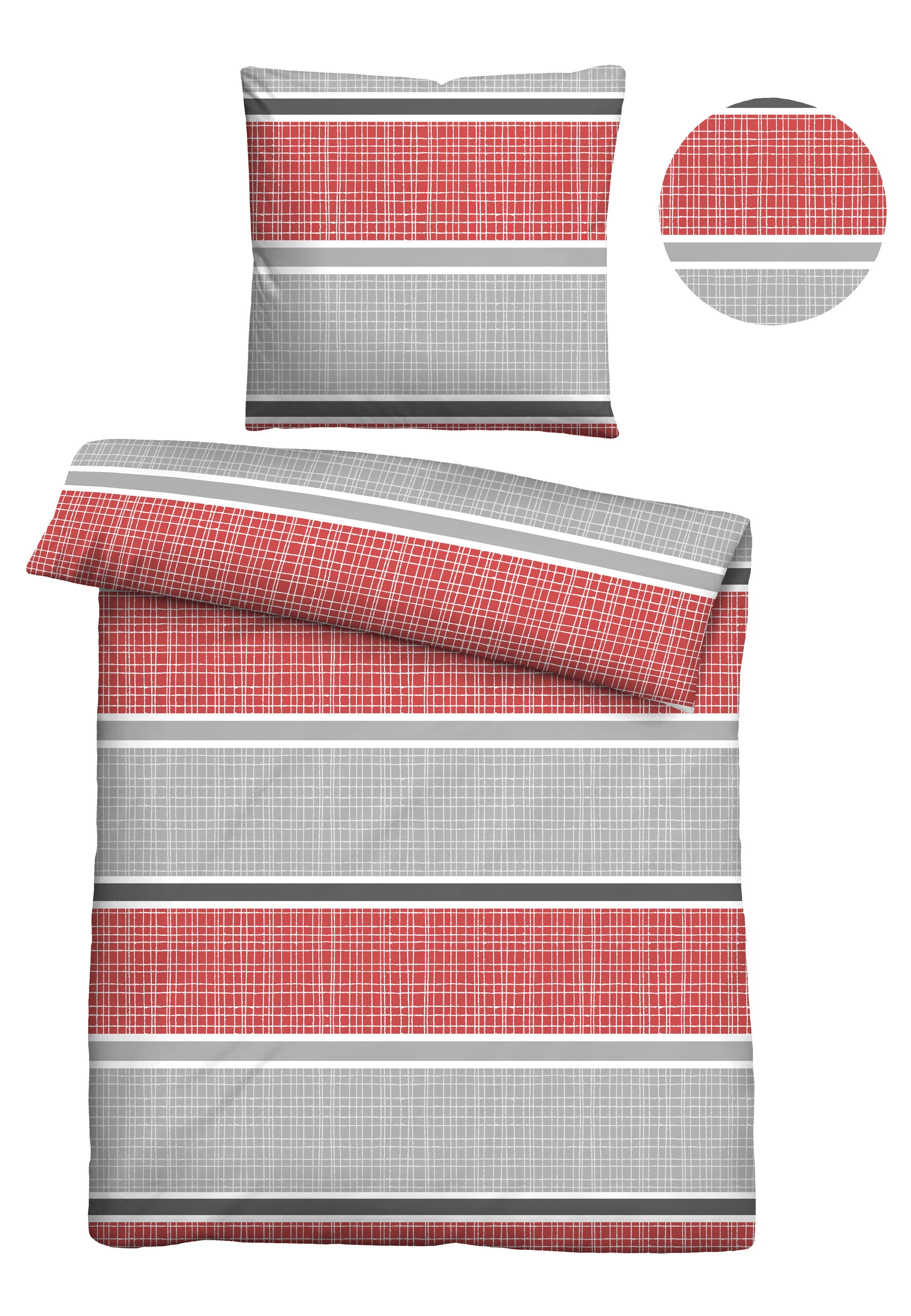 Castell Thermo-Fleece Bettwäsche Rubin – Stoffmuster Fleece