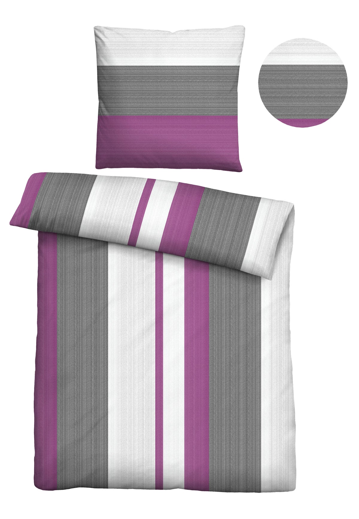 Castell Thermo-Fleece Bettwäsche – Stoffmuster Brombeer