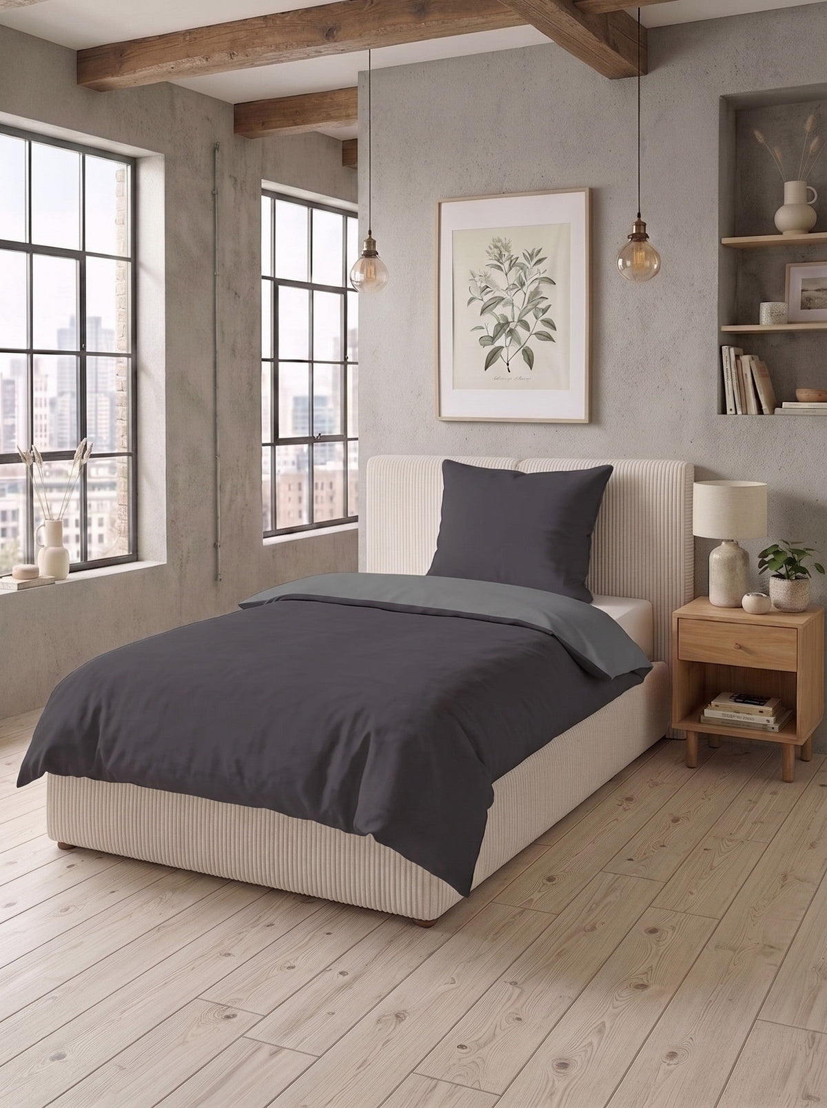 biberna Linon Bettwäsche - im Schlafzimmer