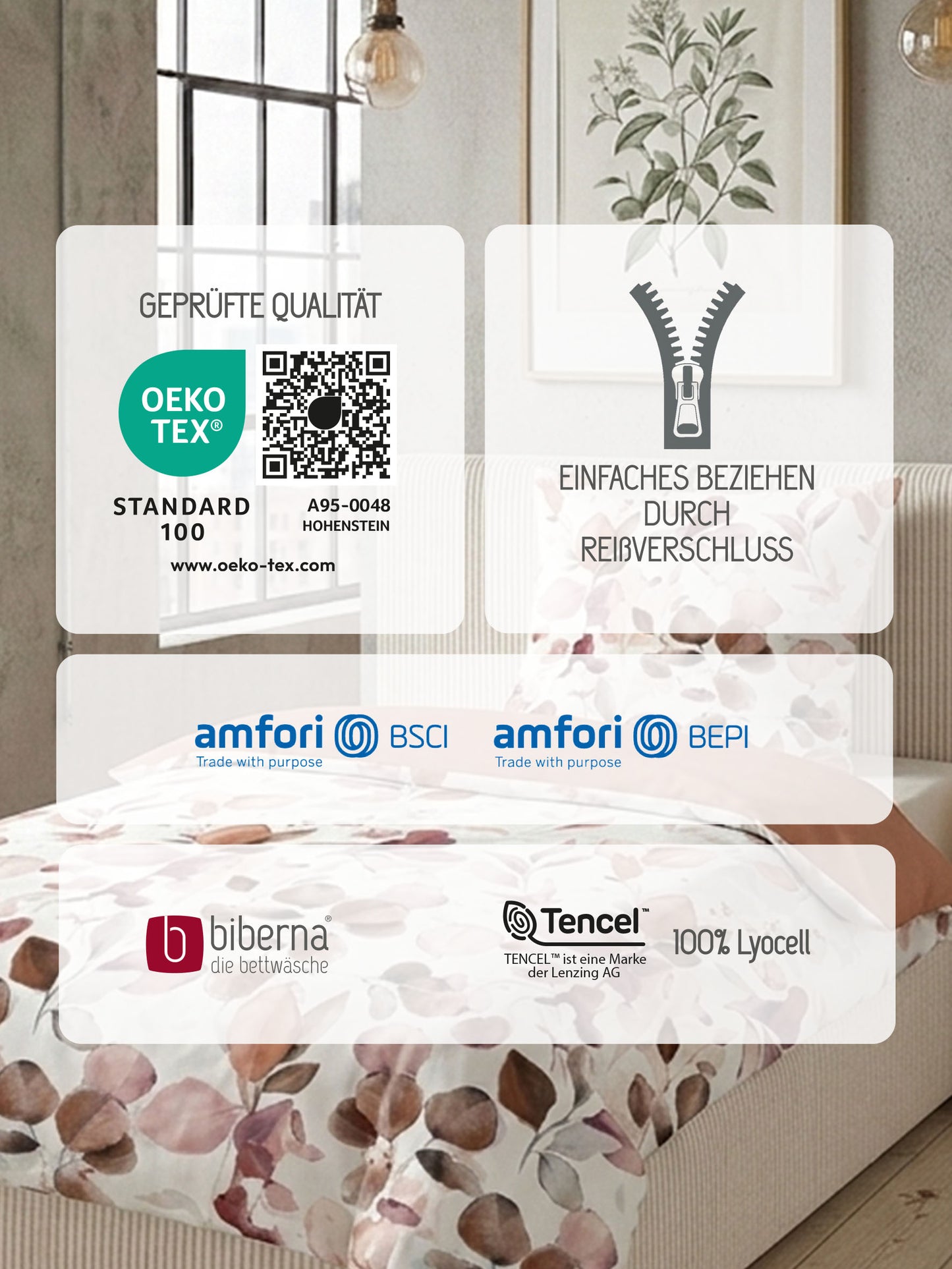 biberna Tencel Bettwäsche Kardinal – Produktdetail