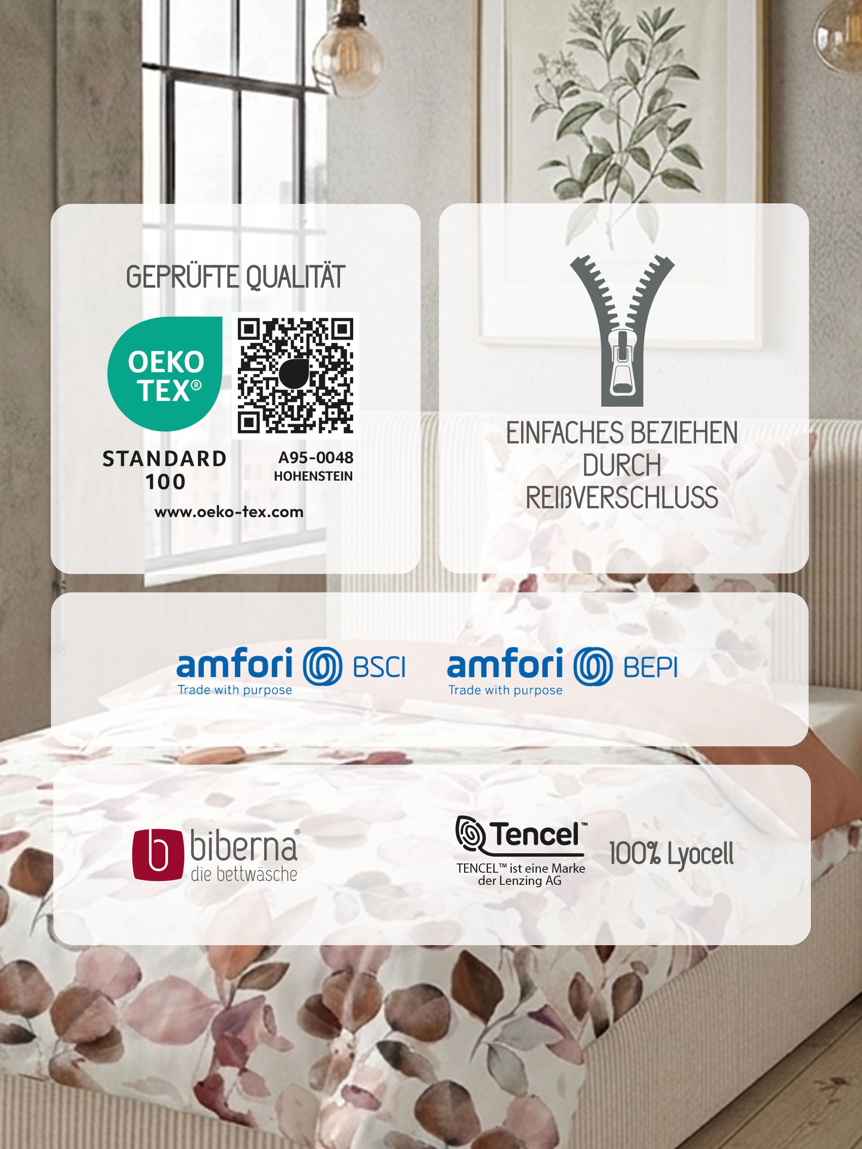biberna Tencel Bettwäsche Kardinal – Produktdetail