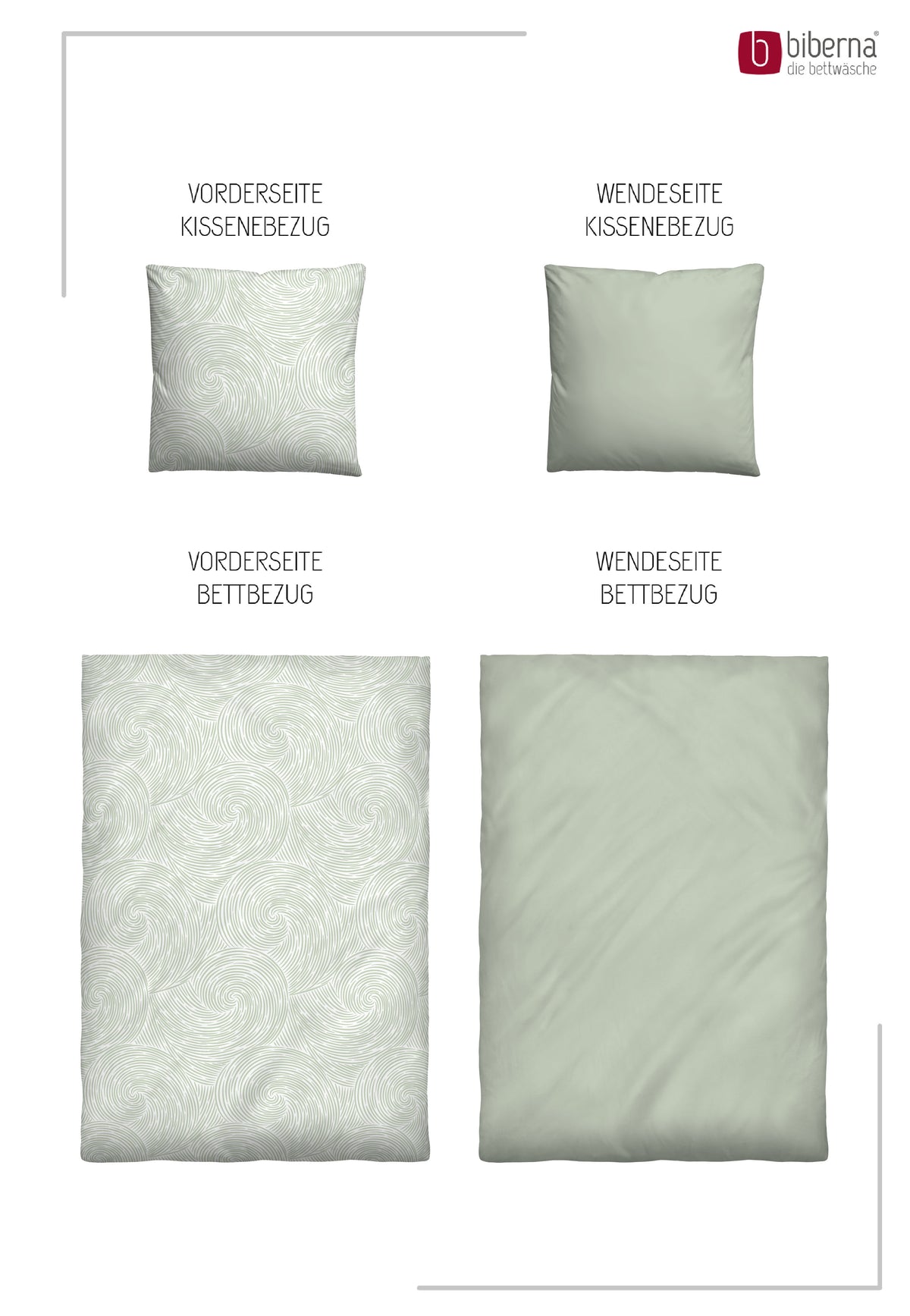 biberna Tencel Bettwäsche Salbei – Produktdetail