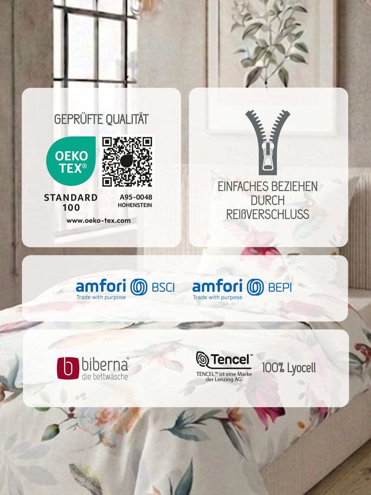 biberna Tencel Bettwäsche Natur – Produktdetail