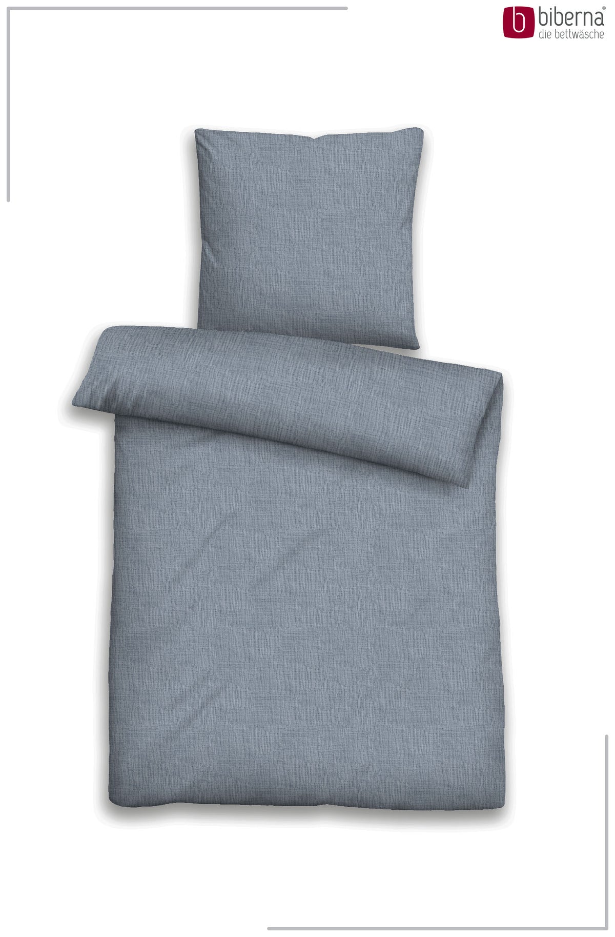 biberna Musselin Bettwäsche Taubenblau – Produktdetail