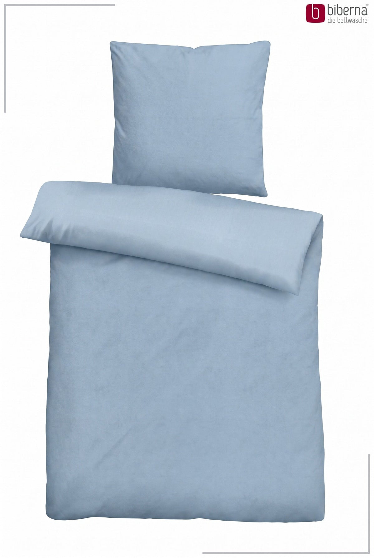 biberna Tencel-Flanell Bettwäsche - Set flach ausgelegt