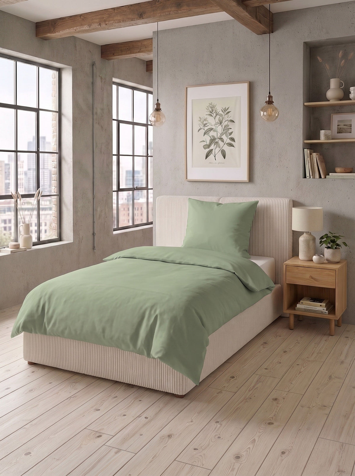 biberna Tencel-Flanell Bettwäsche - im Schlafzimmer