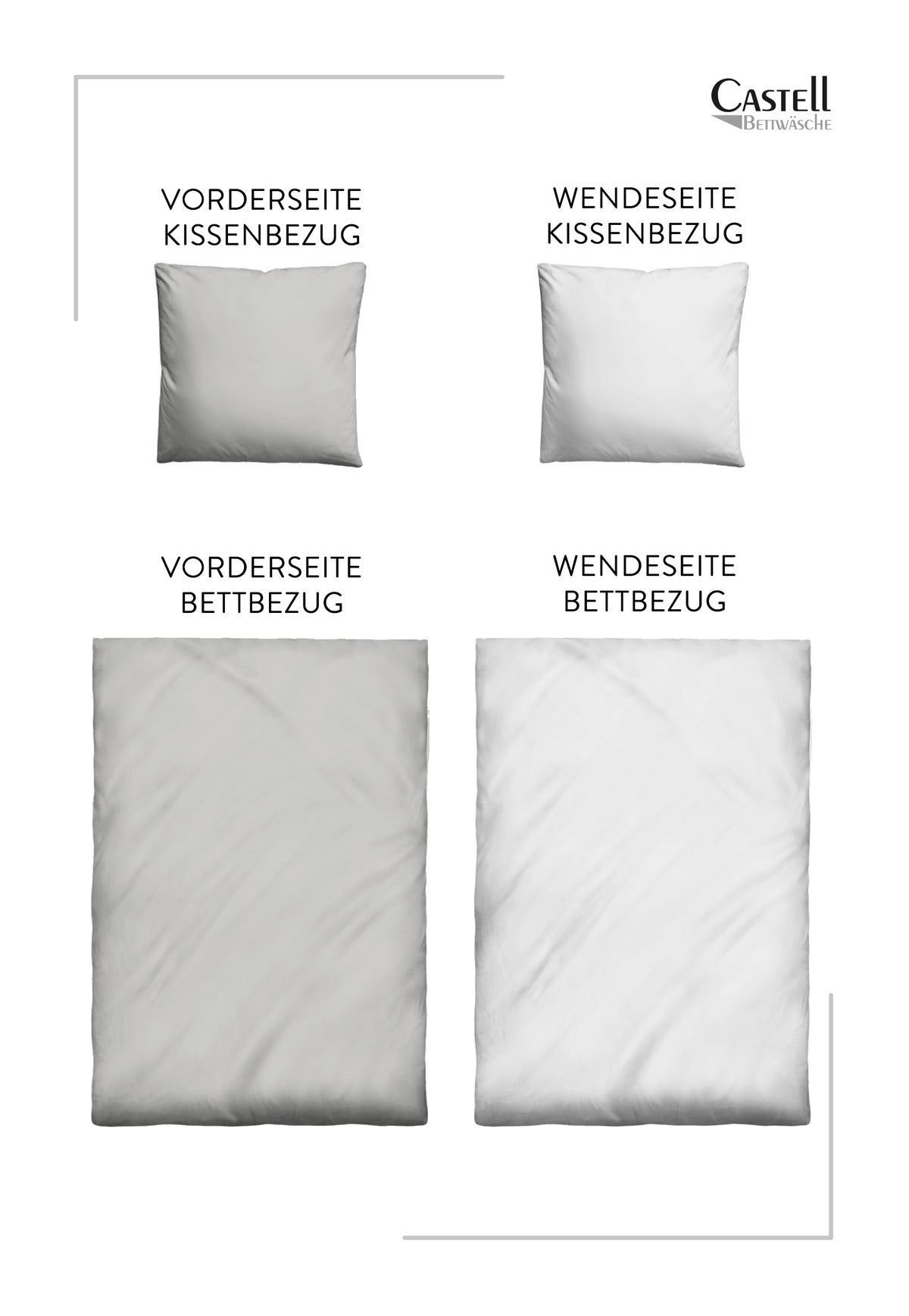 Castell Mikrofaser Bettwäsche Sturmgrau – Produktdetail