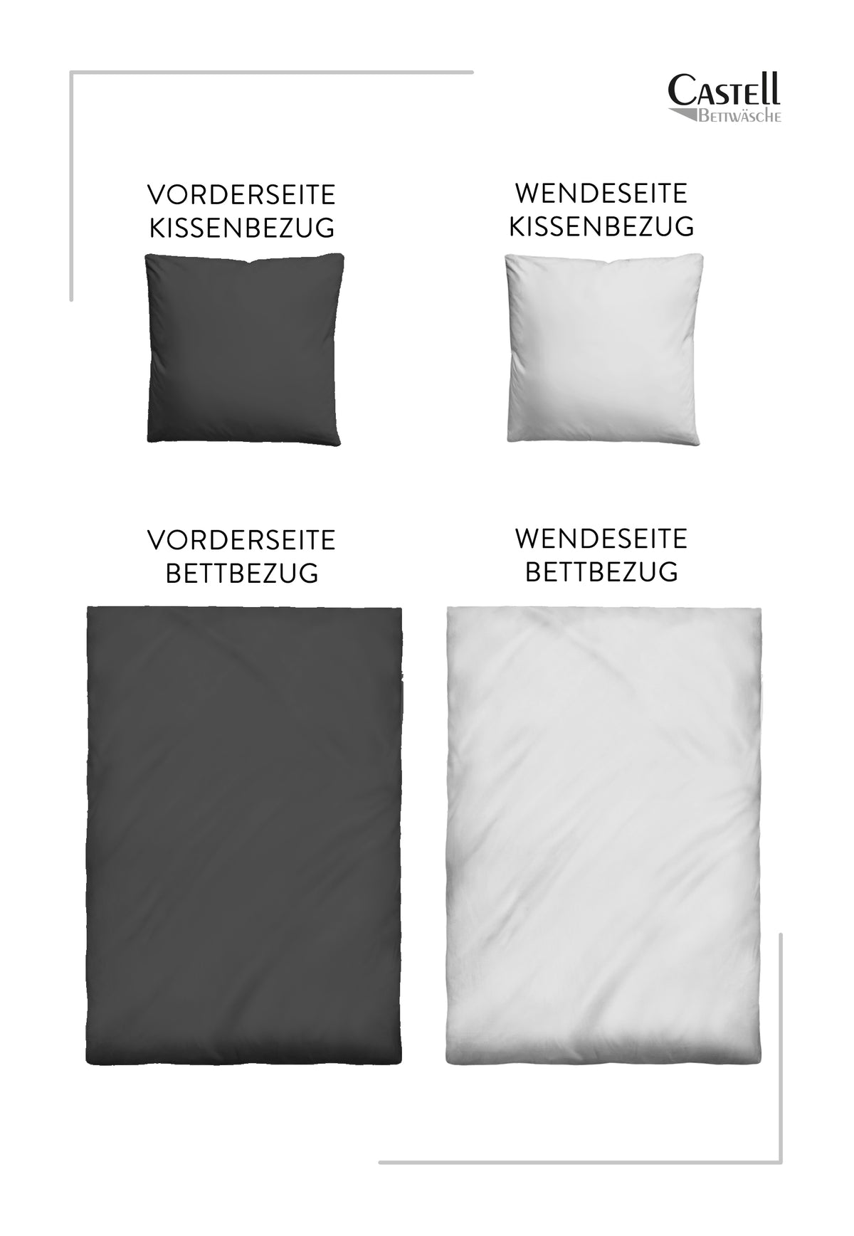Castell Mikrofaser Bettwäsche Schwarz – Produktdetail
