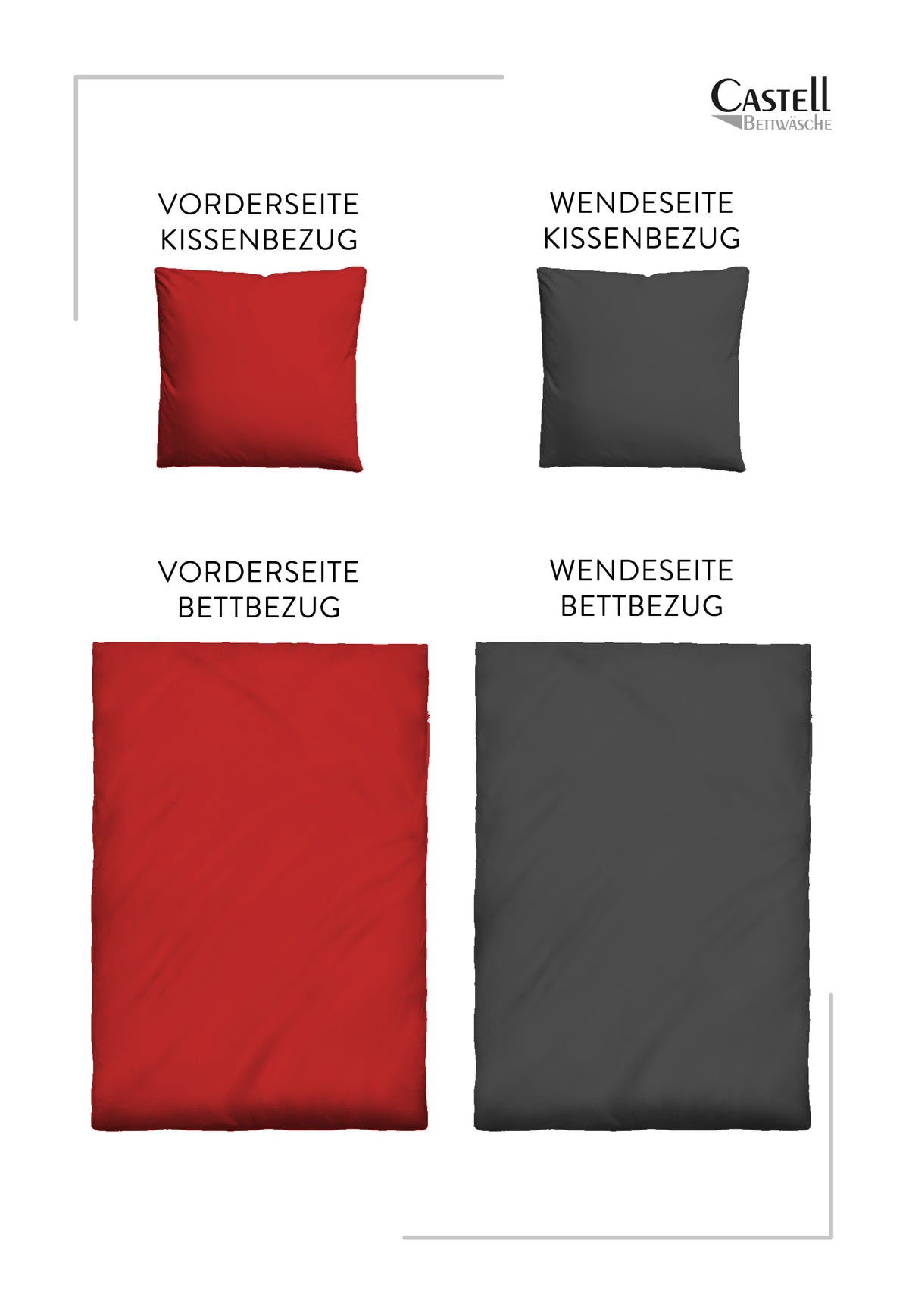 Castell Mikrofaser Bettwäsche Rubin – Produktdetail