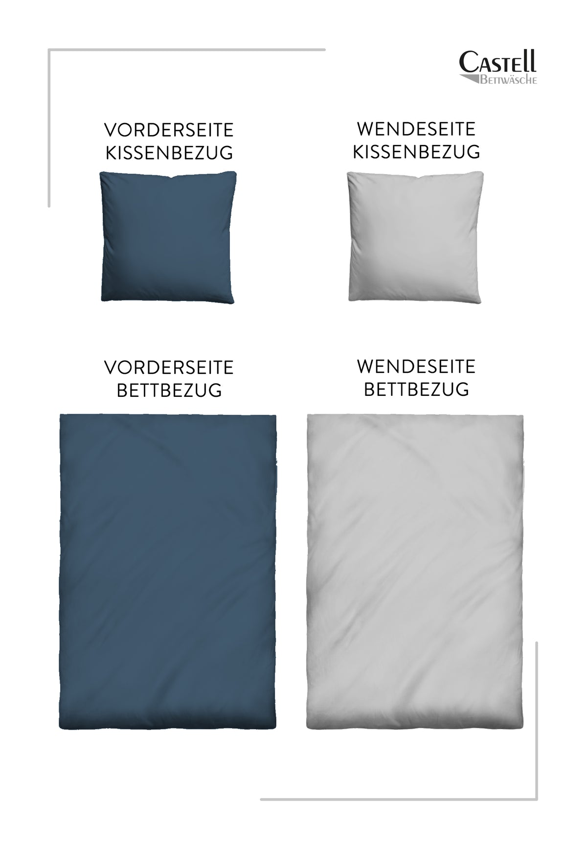 Castell Mikrofaser Bettwäsche Marine – Produktdetail