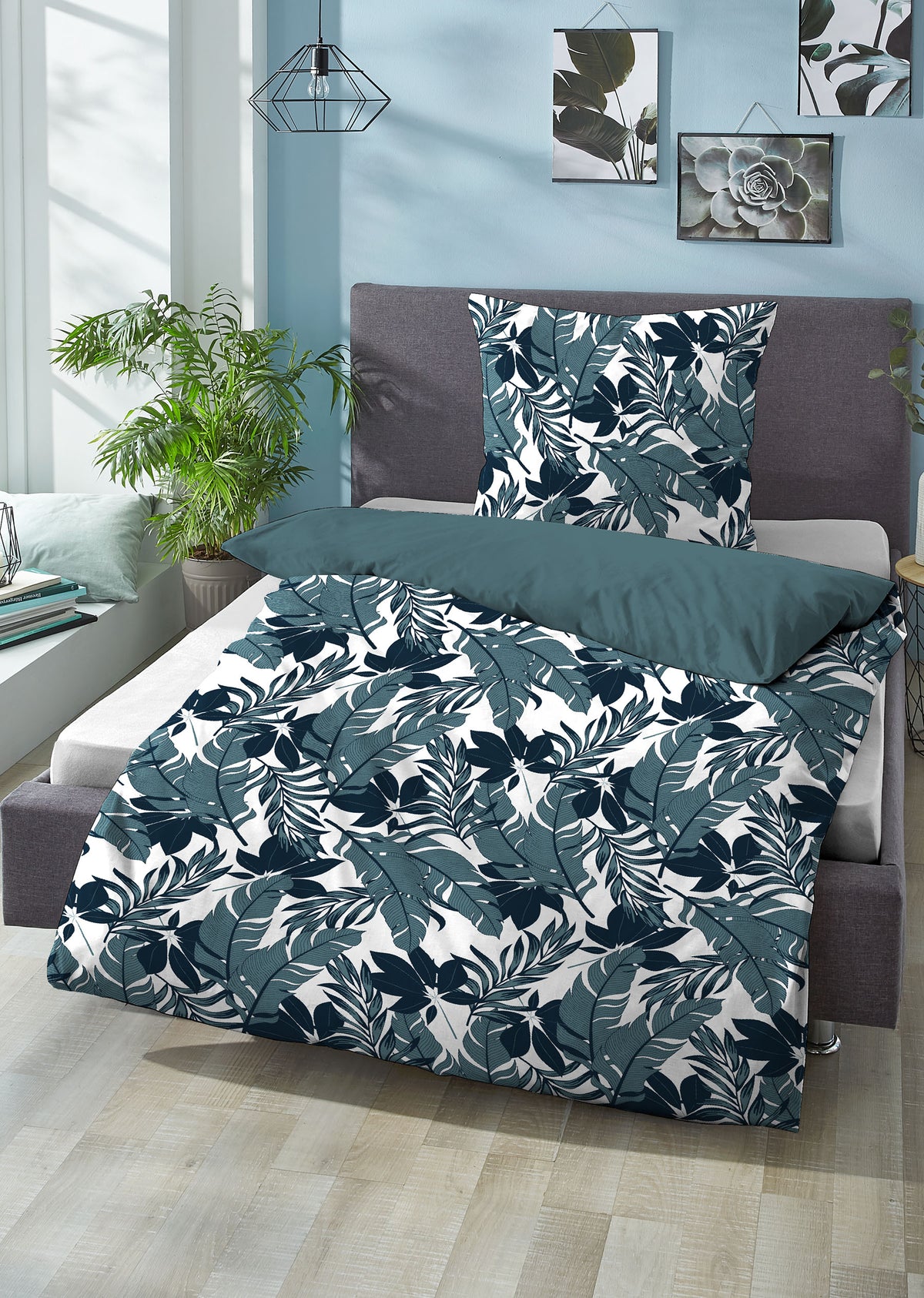 Castell Baumwoll Satin Bettwäsche Marine – Produktdetail