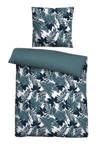 Castell Baumwoll Satin Bettwäsche Jungle – Marine (0600883)