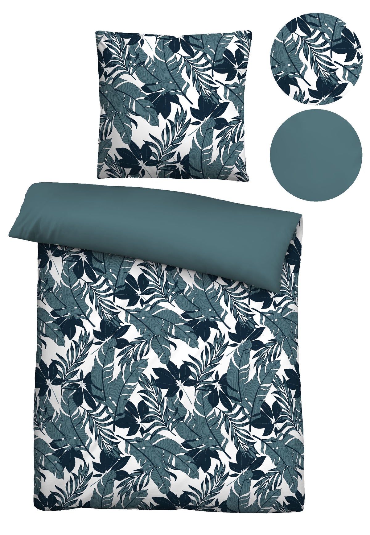 Castell Baumwoll Satin Bettwäsche Marine – Stoffmuster Baumwoll-Satin