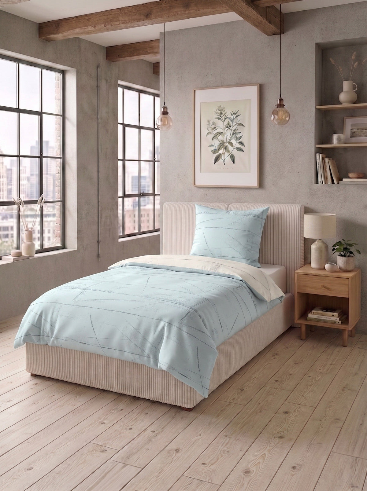 biberna Baumwoll-Satin Bettwäsche - im Schlafzimmer
