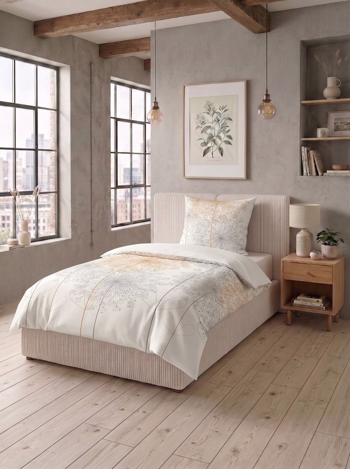 biberna Baumwoll-Satin Bettwäsche - im Schlafzimmer