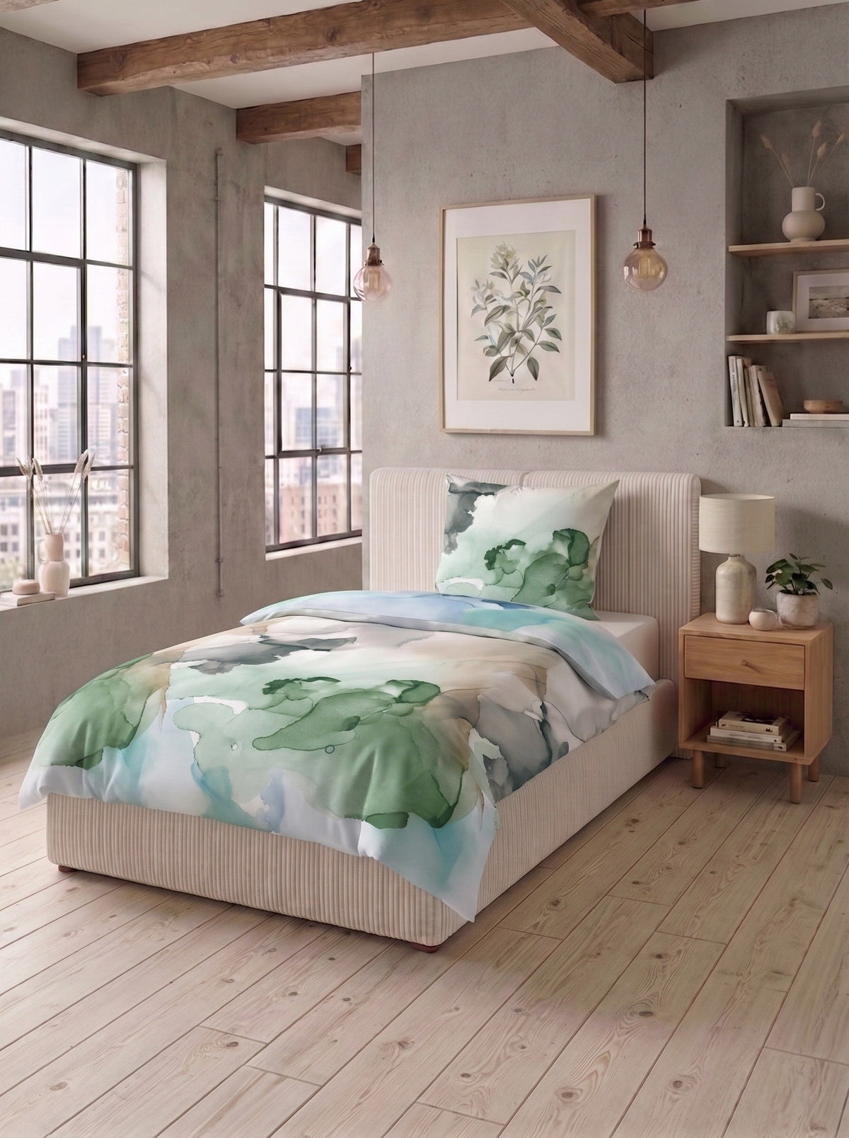 biberna Baumwoll-Satin Bettwäsche - im Schlafzimmer