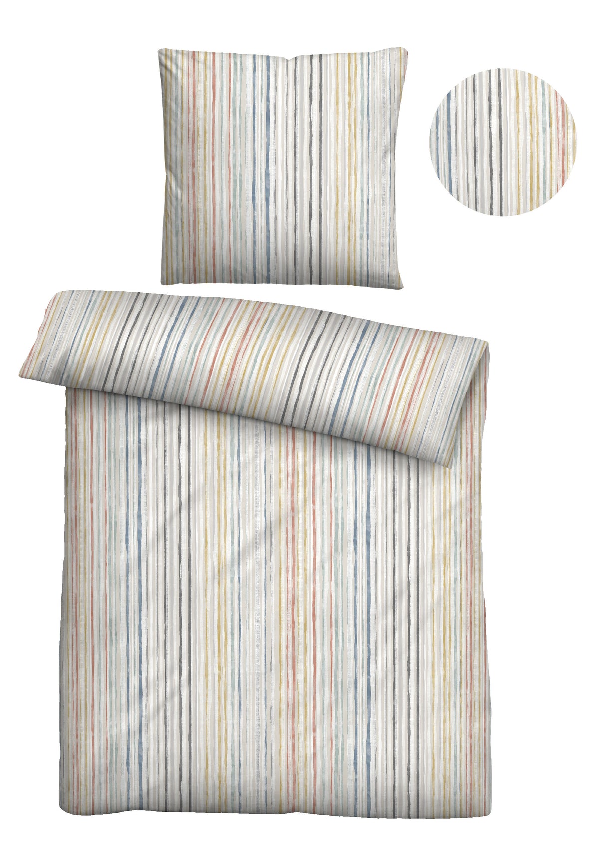 biberna Mako-Satin Bettwäsche Natur – Stoffmuster Mako-Satin