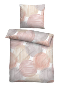 biberna Mako-Satin Bettwäsche Kreise – Gold (0614604)