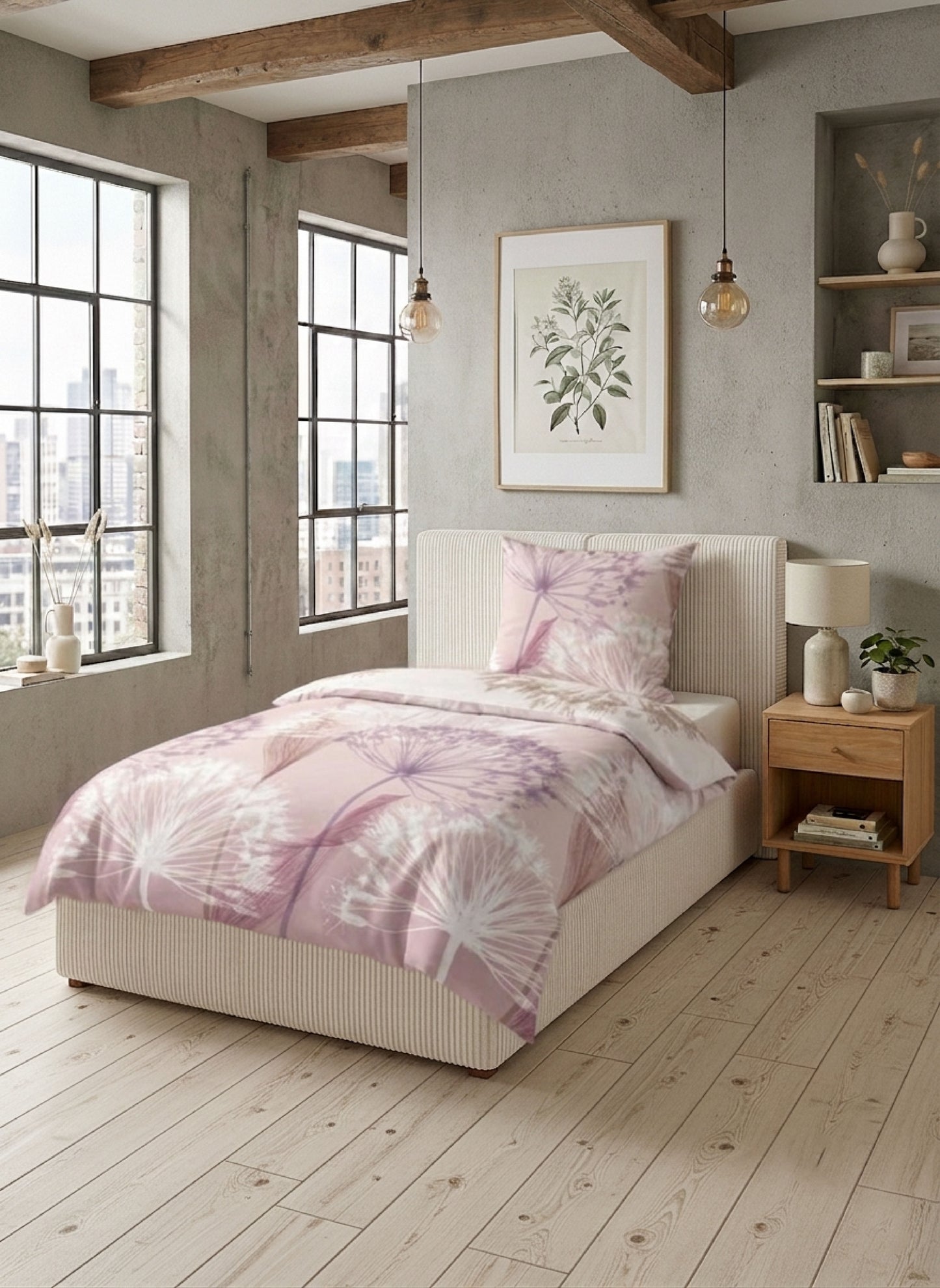 biberna Mako-Satin Bettwäsche Rose – Produktdetail