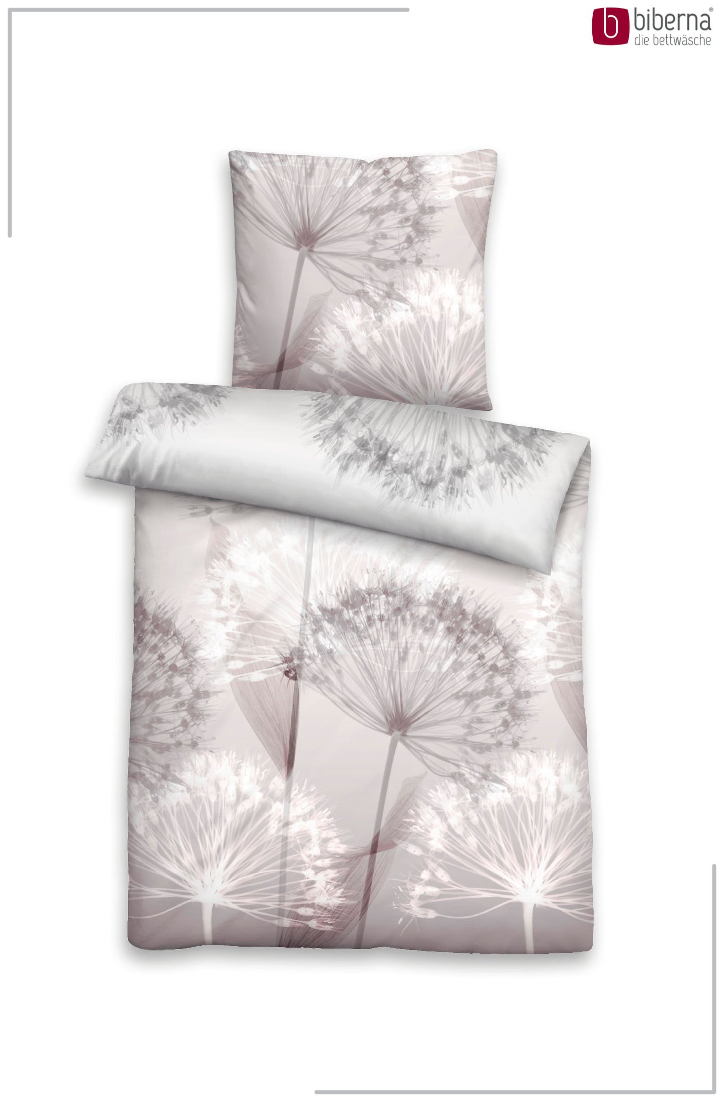 biberna Mako-Satin Bettwäsche Basalt – Produktdetail