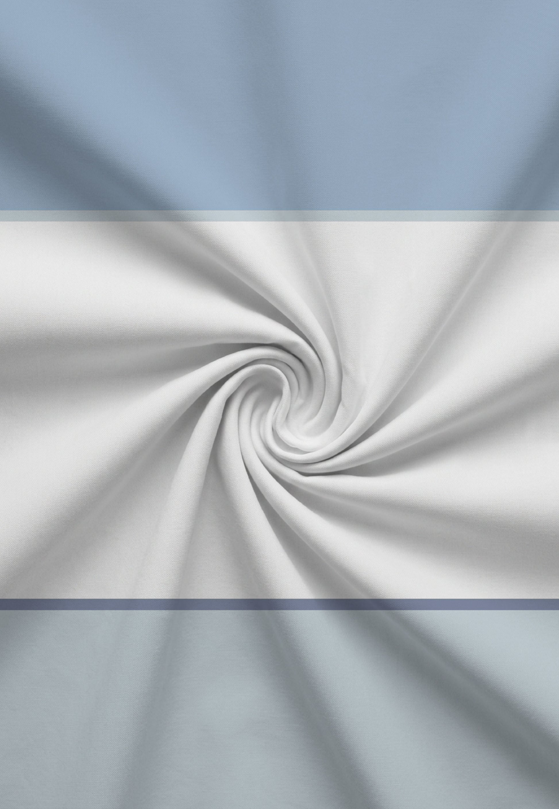 biberna Mako-Satin Bettwäsche Taubenblau – Stoffmuster Mako-Satin