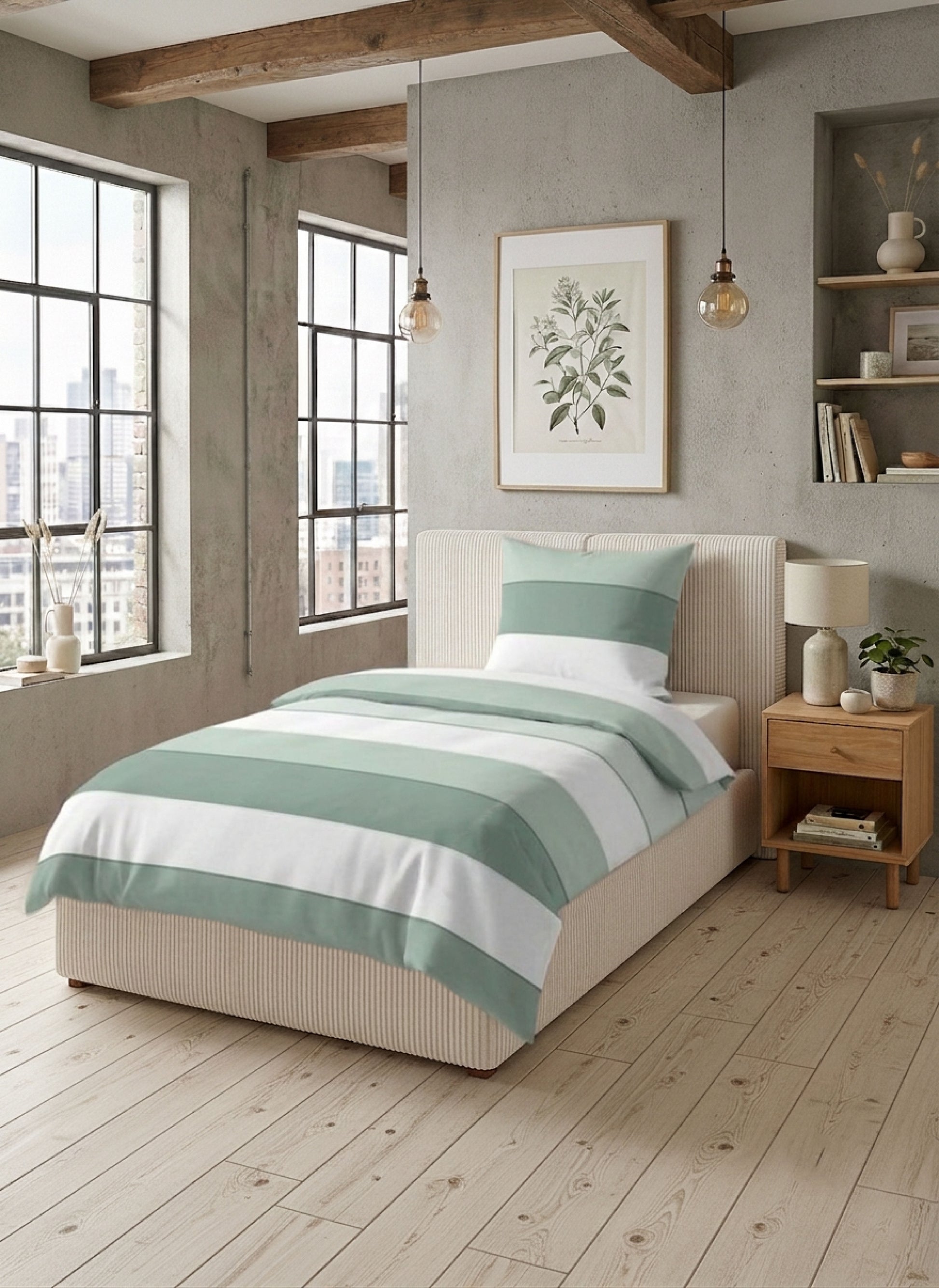 biberna Mako-Satin Bettwäsche Salbei – Produktdetail