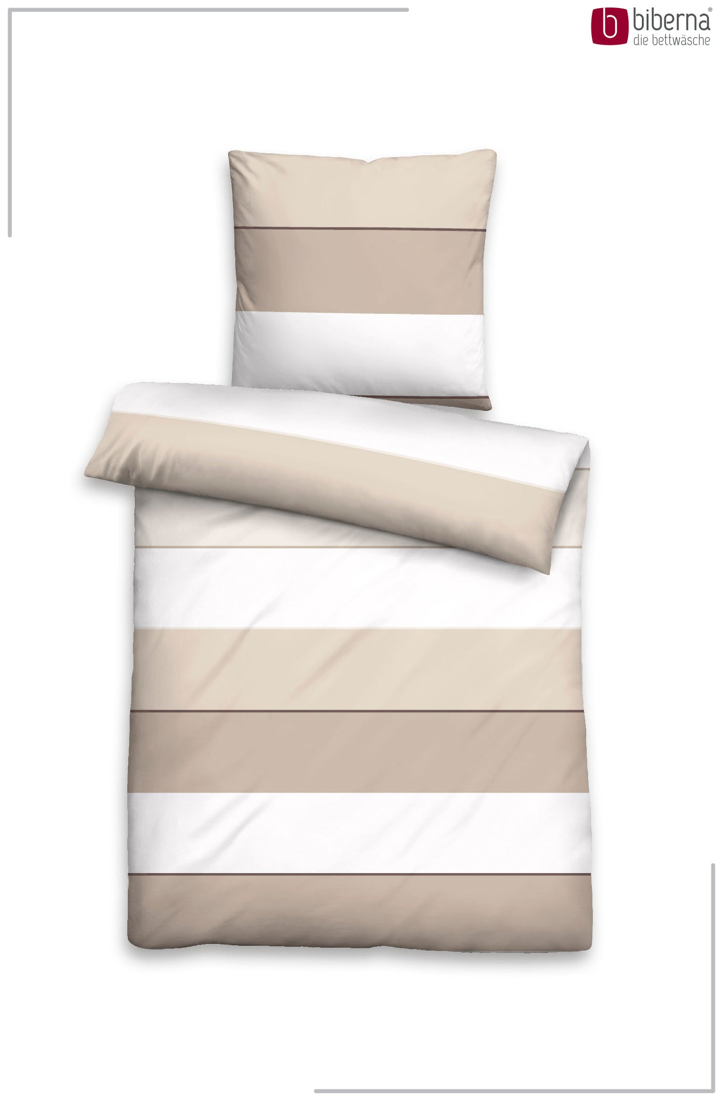 biberna Mako-Satin Bettwäsche Kitt – Produktdetail