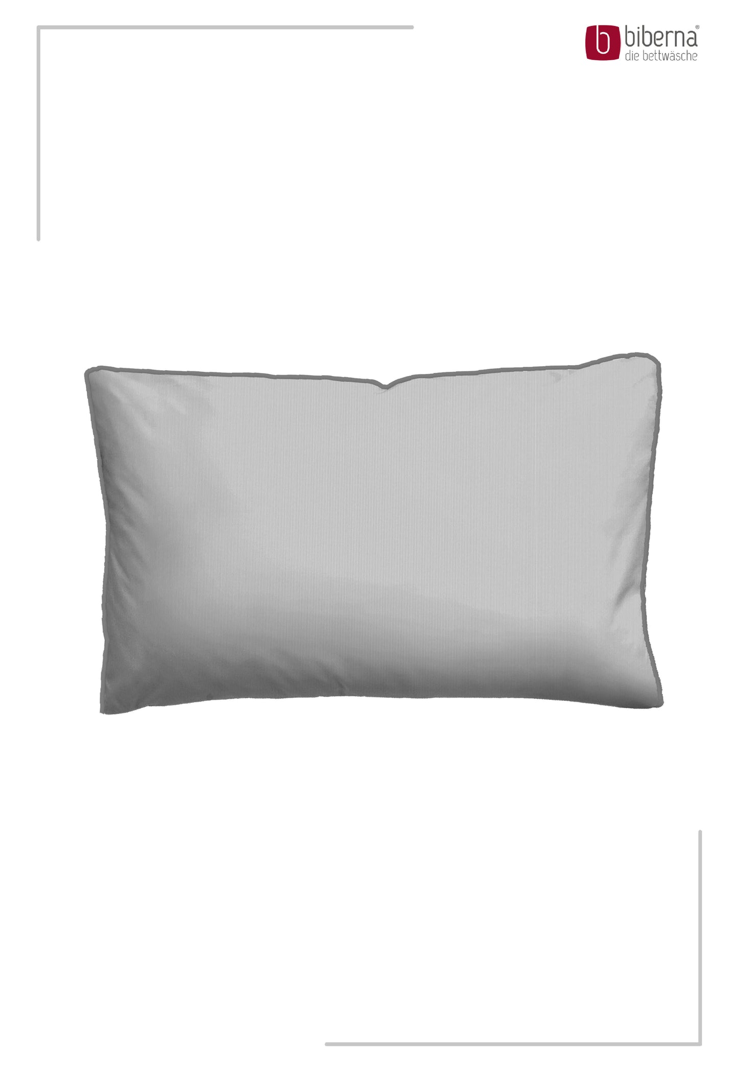 biberna Mako-Satin Kissenbezug Sturmgrau – Produktdetail