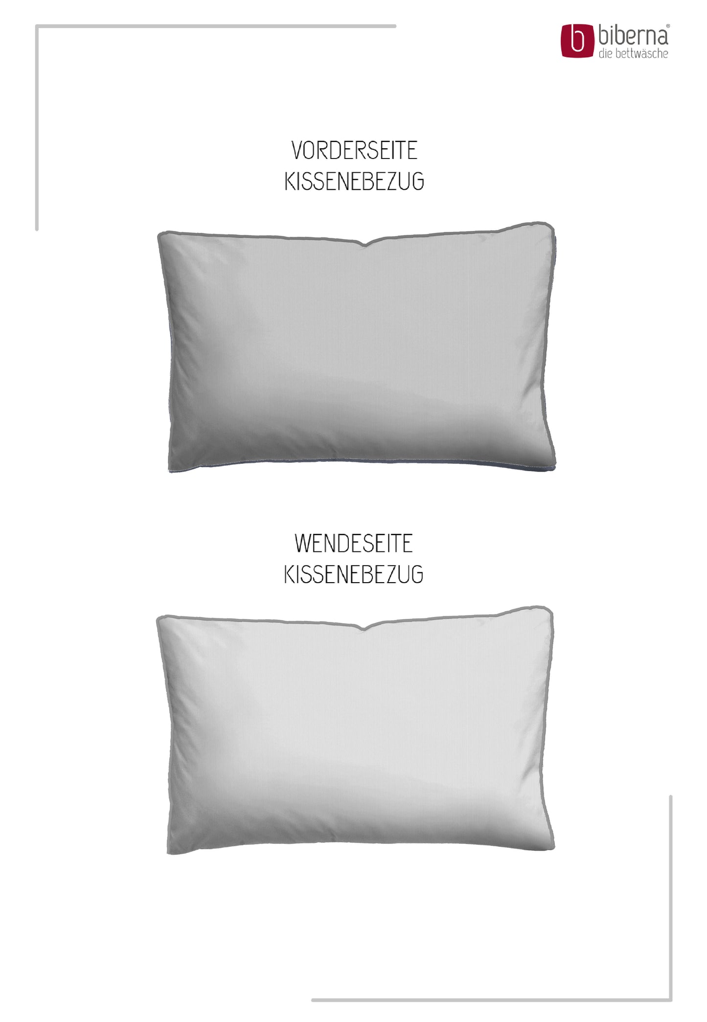 biberna Mako-Satin Kissenbezug Sturmgrau – Produktdetail