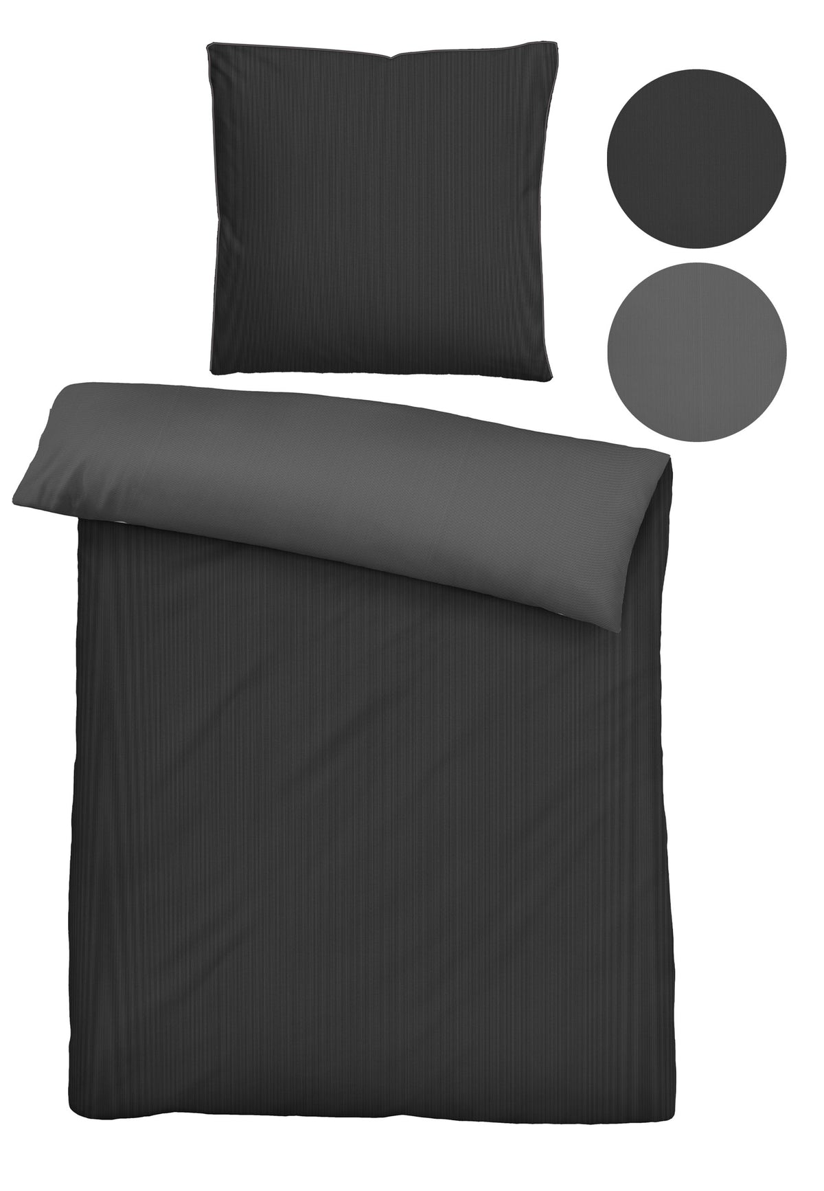 biberna Mako-Satin Bettwäsche – Titanium