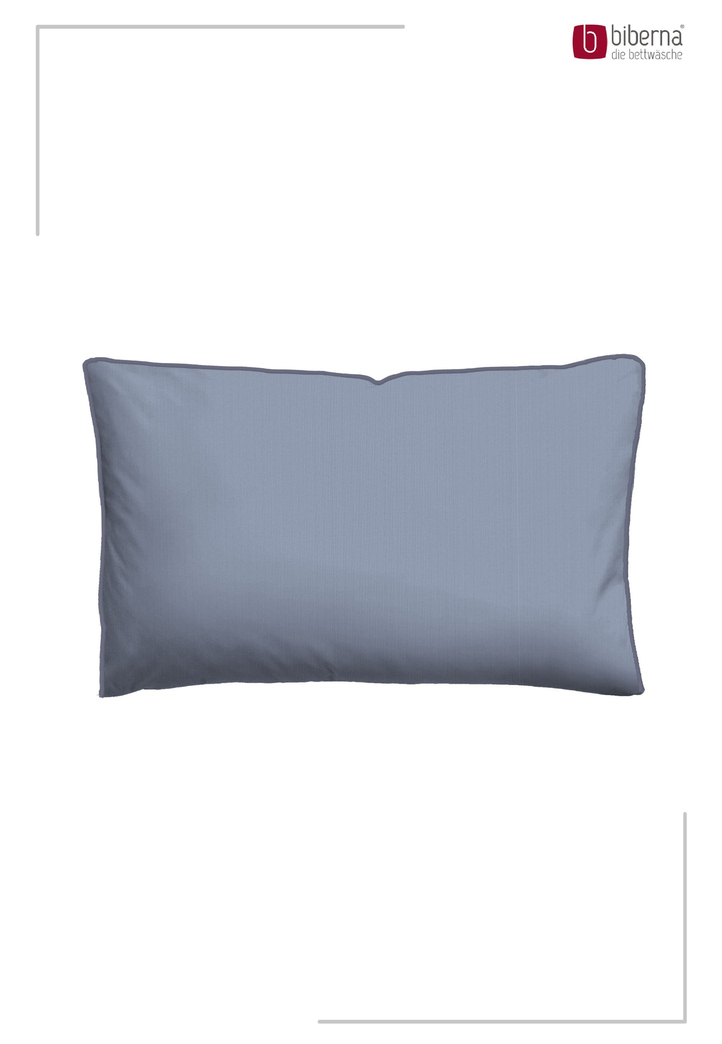 biberna Mako-Satin Kissenbezug Blau – Produktdetail