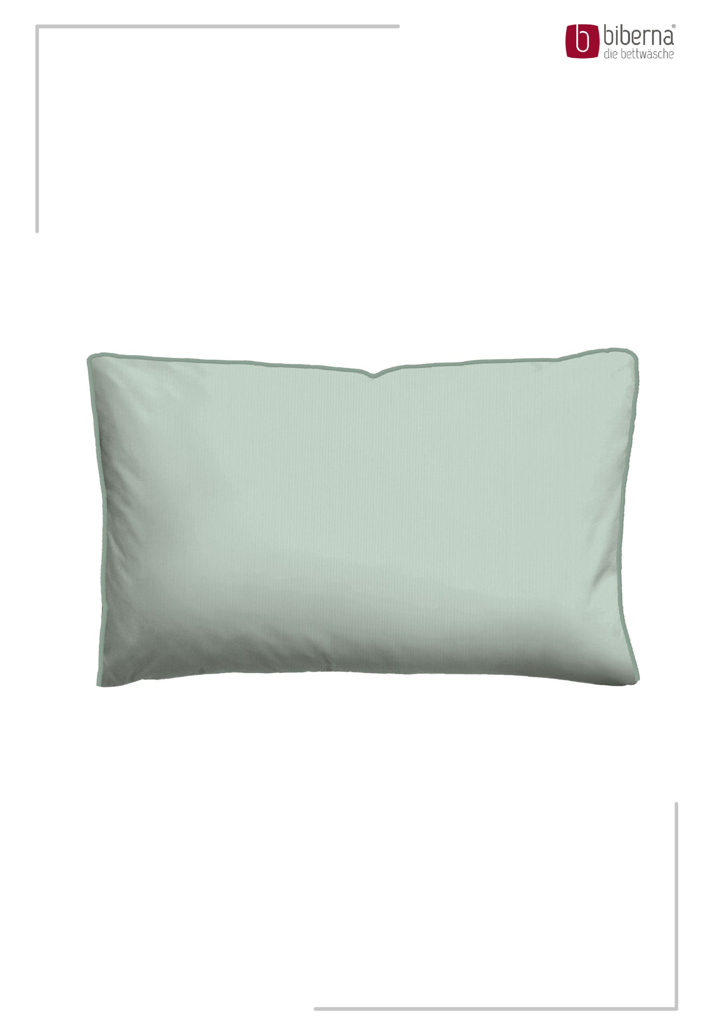 biberna Mako-Satin Kissenbezug Salbei – Produktdetail