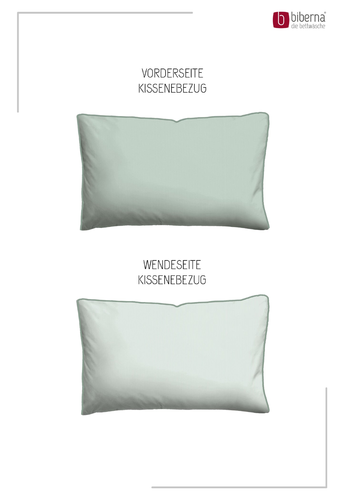 biberna Mako-Satin Kissenbezug Salbei – Produktdetail