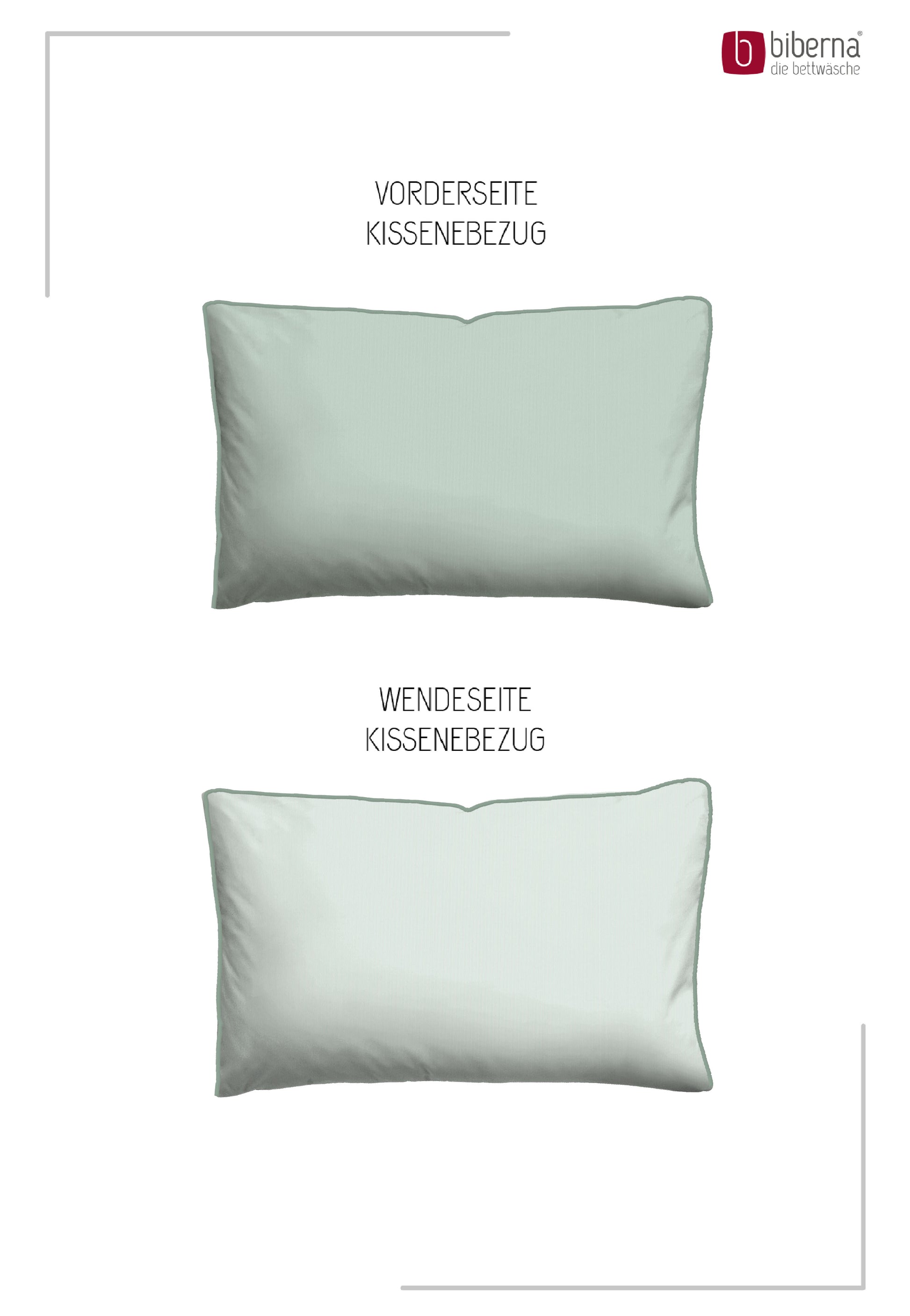biberna Mako-Satin Kissenbezug Salbei – Produktdetail