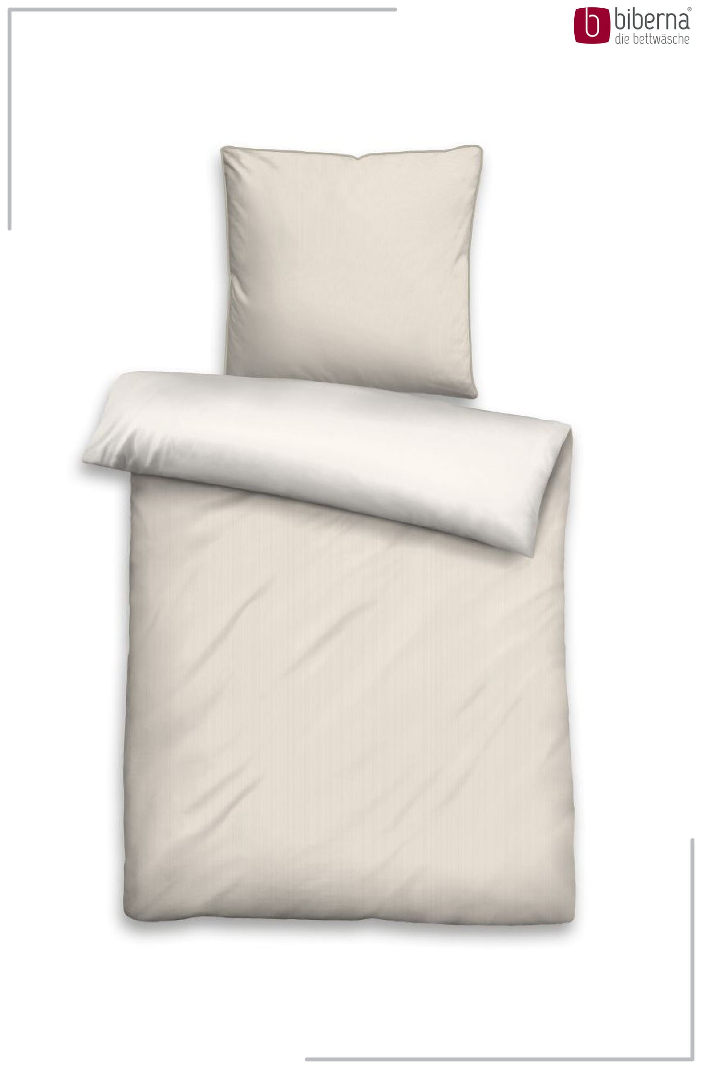 biberna Mako-Satin Bettwäsche Natur – Produktdetail