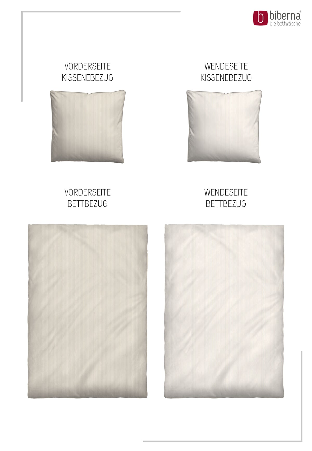 biberna Mako-Satin Bettwäsche Natur – Produktdetail