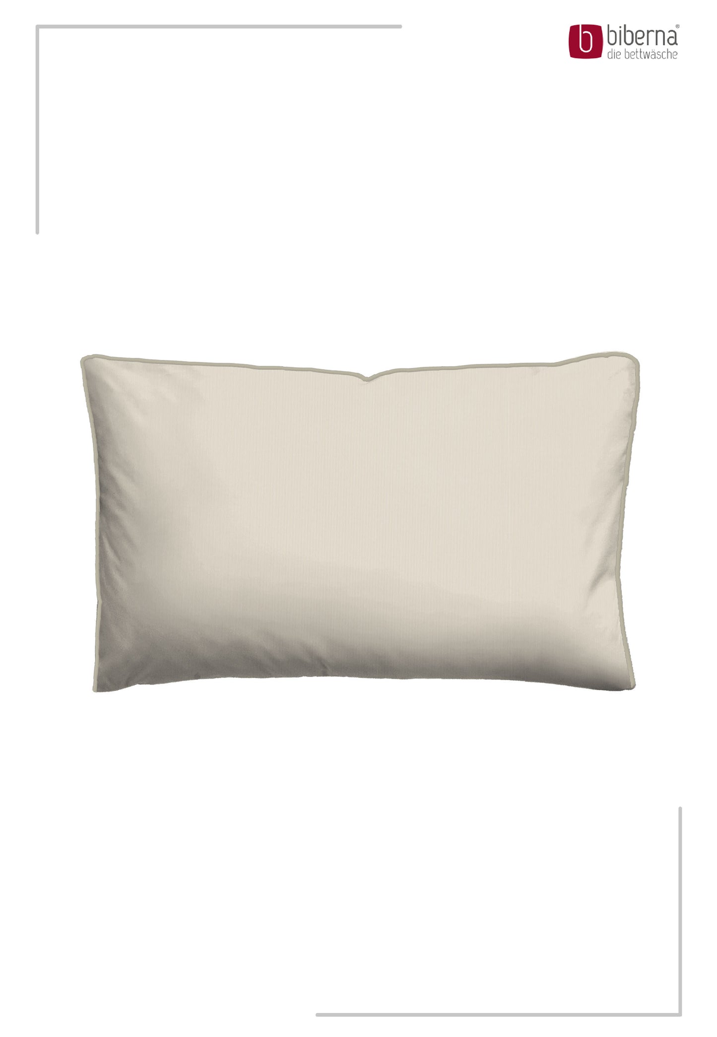 biberna Mako-Satin Kissenbezug Natur – Produktdetail