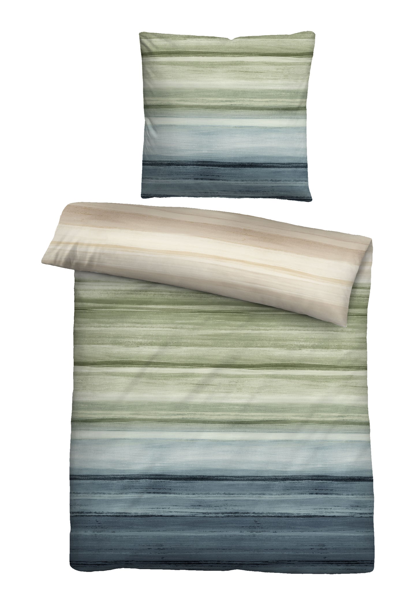 biberna Mako-Satin Bettwäsche Pistaziengrün – Mako-Satin